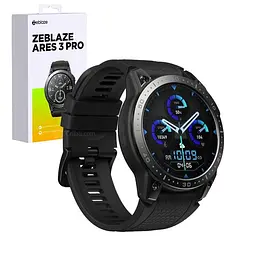 Смарт годинник Zeblaze Ares 3 Pro Black | 1,43" Ultra HD AMOLED | IP68 - мініатюра 2