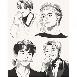 Картина по номерам BTS. Fan Art 40*50 см ArtCraft 10278-AC