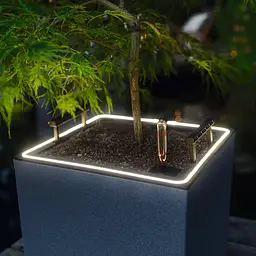 Вазон Lechuza Canto Stone 30 high LED кварцовий білий (13617) - мініатюра 7
