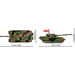 Конструктор Cobi Танк Т-72 M1R UA/PL 724 деталі (COBI-2624) - мініатюра 7