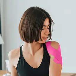Стрічка кінезіологічна (кінезіо тейп) 4FIZJO 5 см x 5 м 4FJ0540 Pink (P-5907739316004) - мініатюра 2
