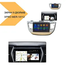 Автомагнітола 9" Android 10 XPRO Hyundai Tucson/IX35 2015-2017 (MER-14112_6006) - мініатюра 2