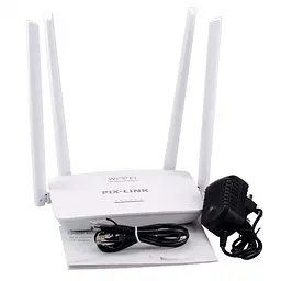 Wi-Fi роутер маршрутизатор 300 Мбіт/с Pix-link LV-WR08 білий - мініатюра 4
