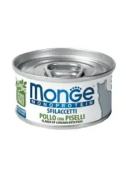 Корм Monge Cat Wet Monoprotein Pollo вологий з куркою та горошком для дорослих котів 80 гр
