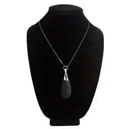 Кольє з підвіскою вібратором Charmed Vibrating Silicone Teardrop Neckl, 90 см (чорний) - мініатюра 10