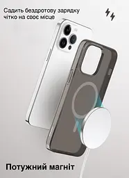 Чохол Vokamo для iPhone 15 з магнітом Glacier білий матовий - мініатюра 8