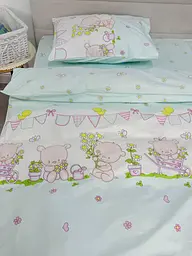 Дитячий комплект постільної білизни Ecotton 110х140 см блакитний Ведмедик (24901) - мініатюра 5
