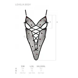 Еротичний боді з малюнком Passion LOVELIA BODY S/M, black - мініатюра 7