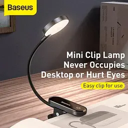 Лампа настільна з кліпсою Baseus Comfort Reading Xiaomini Clip Lamp Dark Gray DGRAD-0G - мініатюра 4
