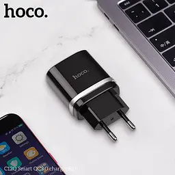 Адаптер мережевий HOCO Smart FCP/AFC C12Q 1USB 18 W black - мініатюра 3