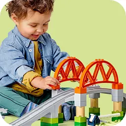 Конструктор LEGO DUPLO Додатковий набір. Залізничний міст і колії 42 деталі (10426) - мініатюра 8
