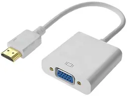 Переходник HDMI M -> VGA F (с аудио интерфейсом) micro USB белый RTL