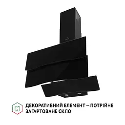 Витяжка декоративна похила PERFELLI DNS 6482 D 850 BL LED - мініатюра 4