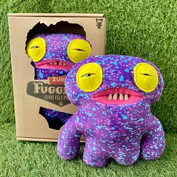 М'яка іграшка монстрик із зубами Фуглер Sunti Fuggler Funny Ugly Monster Фаглер зубастик 22см Фіолетовий Сквідж