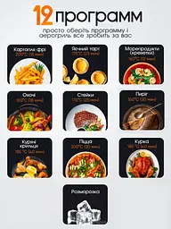 Багатофункціональна мультипіч Crownberg AIR FRYER GRILL на 8,5 л 2000 Вт - мініатюра 3