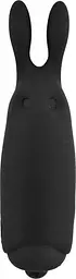 Віброкуль зі стимулюючими вушками Adrien Lastic Pocket Vibe Rabbit Black, 8.5х2.3 см (чорна)
