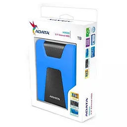 Зовнішній жорсткий диск Adata портативний USB 3.2 DashDrive Durable HD650 2TB синій - мініатюра 4