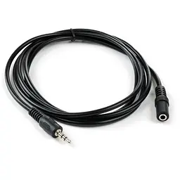 Кабель мультимедійний 3.5mm M to 3.5mm F 1.8 m Vinga (VCPDCJ35MF1.8BK)