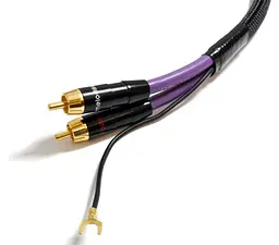 Аналоговий фоно-кабель для програвачів вінілу 2xRCA-2xRCA Melodika MDPH-10 PHONO Cable 1m - мініатюра 3