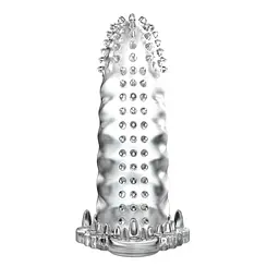 Насадка на пеніс Baile Brave Man Penis Sleeve Crystal 14 см прозорий - мініатюра 4