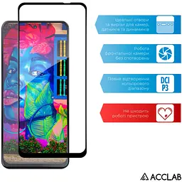 Скло захисне ACCLAB Full Glue Motorola G55 Black (1283126613210) - мініатюра 5
