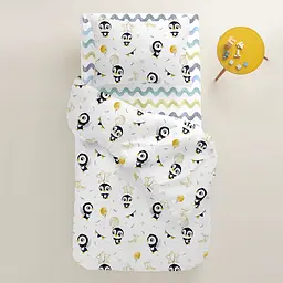 Дитяча постіль Cosas Penguins без простирадла 110х140 см (PenguinsWhite_140_2) - мініатюра 2