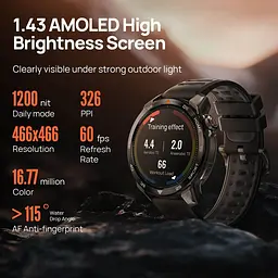 Mibro Смарт-часи GS Pro 2 48мм, 1.43", 466x466, AMOLED, BT 5.3, GPS, 5 ATM, світло-бежевий - мініатюра 7