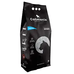 Наповнювач бентонітовий для котячого туалету Catmania Carbon Effect білий 5 л