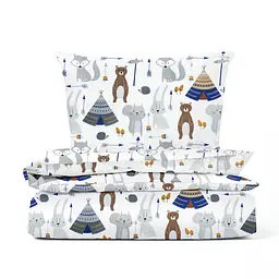 Дитяча постіль без простирадла BEARS WIGWAMS COSAS (4822052091593)
