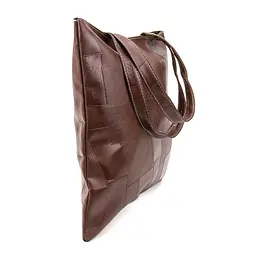 Велика жіноча сумка з екошкіри Lilly P2-9071DB темно коричнева - мініатюра 9