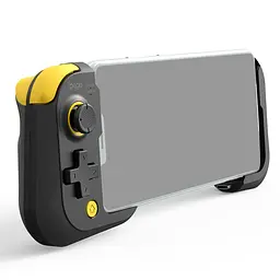 Геймпад Ipega PG-9211B з підтримкою Android/IOS чорно-жовтий у комплекті з кейсом на карабіні