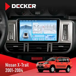 Штатна магнітола Nissan X-Trail 2001-2004 Decker D9-010 6x128, DSP, 4G, 2K Decker (НФ-00007551)