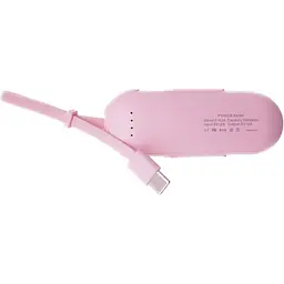Дитячий УМБ Power Bank 5000mAh повербанк Котик Pink (11237) - мініатюра 4