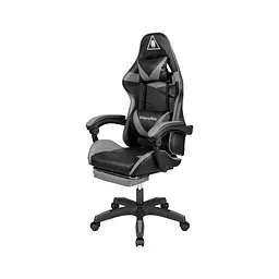 Крісло геймерське Kruger&Matz GX-150 з підставкою для ніг Black/Grey - мініатюра 1