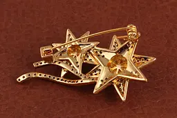 Брошка Xuping Jewelry дві комети золотиста - мініатюра 2