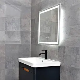 Дзеркало Dusel DE-M0061S1 Silver 75x100 см з годинником, Сірий - мініатюра 9