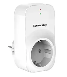 Реле напруги LED1, White, 1 розетка (220 В / 50 Гц) до 16 A / 3520 Вт ColorWay teh0027931 - мініатюра 3