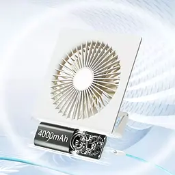 Портативний вентилятор DK WT-N15 White [136040] - мініатюра 5