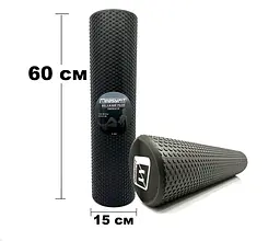 Масажний ролик EasyFit Foam Roller 60 см Чорний - мініатюра 1