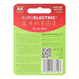 Батарейки Euroelectric AA LR6 1,5V, 4 шт. - мініатюра 2
