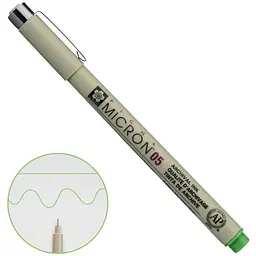 Лінер Pigma Micron (0.5) 0.45 мм Світло-зелений Sakura