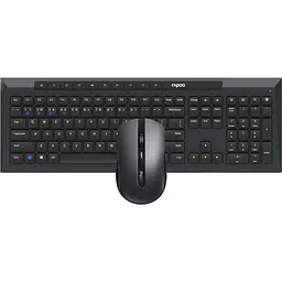 Комплект RAPOO 8210M Multi-mode Wireless Keyboard &amp; Mouse Desktop Set black (13571)