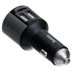 АЗП FM модулятор Hoco E19 (2USB 2.4А) Чорний / Сірий - мініатюра 2