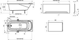 Ванна акрилова Ravak Vanda 160x70 CP11000000 - мініатюра 4