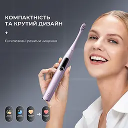 Електрична зубна щітка Oclean X Pro Digital Electric Toothbrush Purple - мініатюра 7