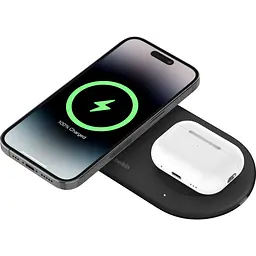 Бездротовий зарядний пристрій Belkin 2in1 Boost Charge Pro 15W Black (WIZ021VFBK) [170631] - мініатюра 5