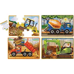 Пазл Melissa & Doug Будівельні машини набір з 4 пазлів в коробці (MD3792) - мініатюра 4