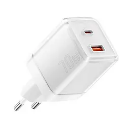 Мережевий зарядний пристрій EssagerEZCT70 Gan 1USB 1T-C 70W білий
