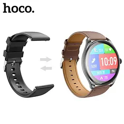 Смарт-годинники HOCO Y22 AMOLED Smart sports watch(call version) сріблястий - мініатюра 5