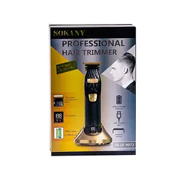 Тример для стрижки Sokany SK-LF-9972 акумуляторний з LED-дисплеєм, чорний із золотом Sokany SKLF9972 - мініатюра 8